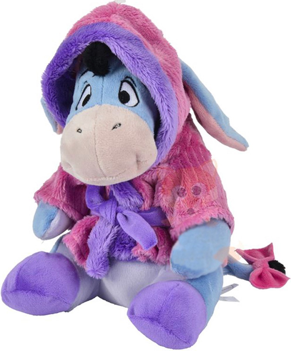 Iejoor Badjas - Winnie de Poeh Pluche Knuffel 30 cm {Winnie the Pooh Plush Toy | Speelgoed knuffelpop knuffeldier voor kinderen jongens meisjes | Tijgertje, Iejoor, Knorretje, Winnie | Disney Classics}